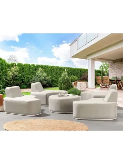 Beliani Gartenmöbel<5-tlg Lounge Set FABRO in Grau