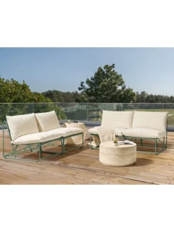 Beliani Gartenmöbel<3-tlg Lounge Set PICO in Grün/Beige