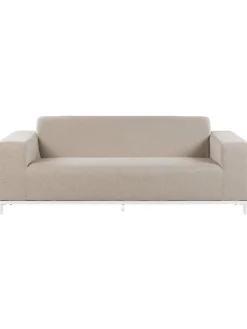Beliani Gartenmöbel<4-tlg Lounge Set ROVIGO in Beige/Weiß