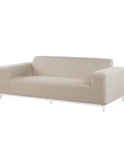 Beliani Gartenmöbel<4-tlg Lounge Set ROVIGO in Beige/Weiß