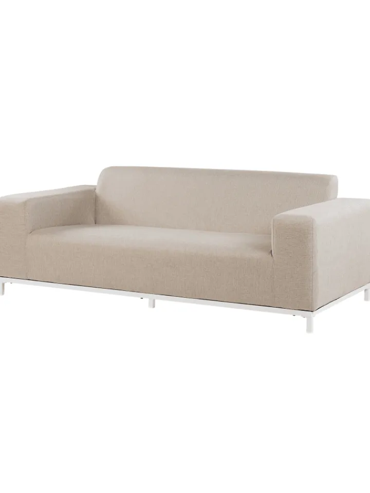 Beliani Gartenmöbel<4-tlg Lounge Set ROVIGO in Beige/Weiß