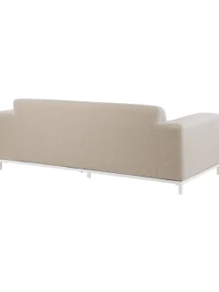 Beliani Gartenmöbel<4-tlg Lounge Set ROVIGO in Beige/Weiß