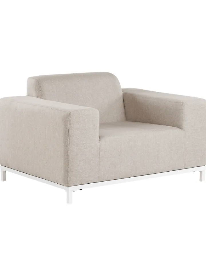 Beliani Gartenmöbel<4-tlg Lounge Set ROVIGO in Beige/Weiß