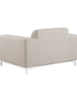 Beliani Gartenmöbel<4-tlg Lounge Set ROVIGO in Beige/Weiß