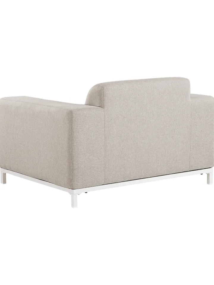 Beliani Gartenmöbel<4-tlg Lounge Set ROVIGO in Beige/Weiß
