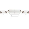 Beliani Gartenmöbel<4-tlg Lounge Set SERLA in Weiß/Beige