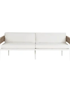 Beliani Gartenmöbel<4-tlg Lounge Set SERLA in Weiß/Beige