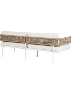Beliani Gartenmöbel<4-tlg Lounge Set SERLA in Weiß/Beige