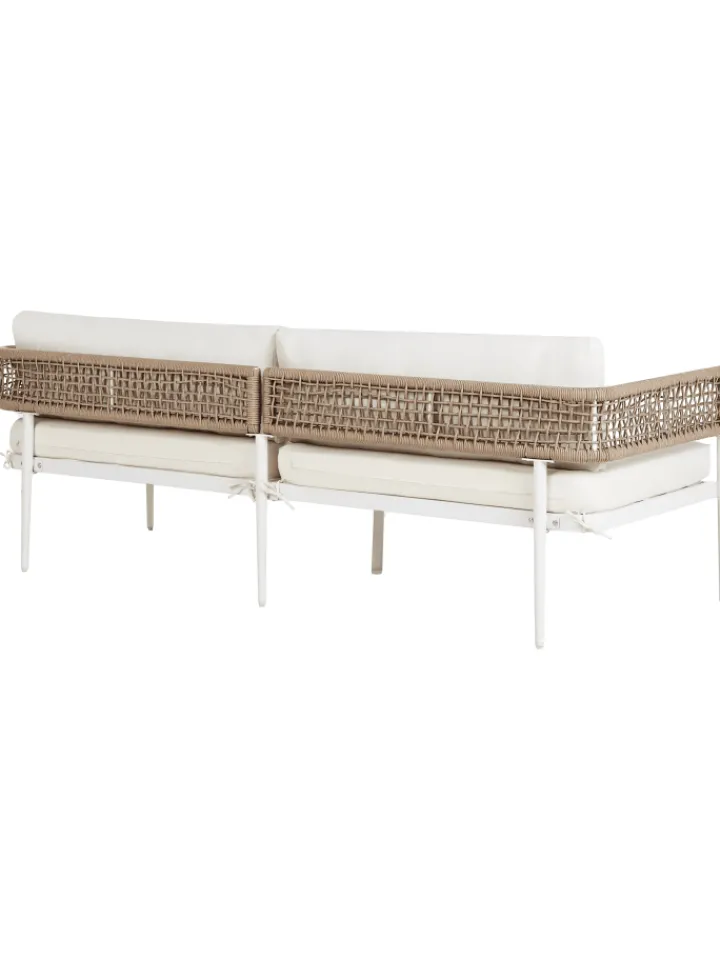 Beliani Gartenmöbel<4-tlg Lounge Set SERLA in Weiß/Beige