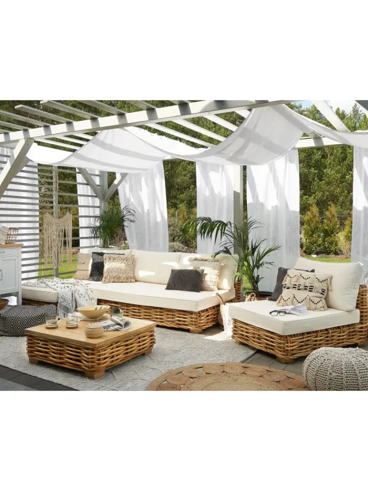 Beliani Gartenmöbel<4-tlg Lounge Set VARALLO in /Weiß