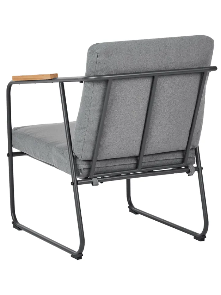 Beliani Gartenmöbel<4-tlg Lounge Set VEZZANA in Grau/Schwarz/Braun