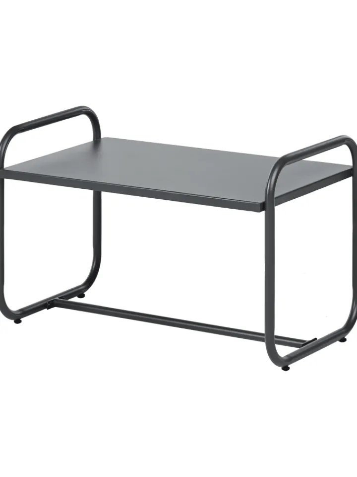 Beliani Gartenmöbel<4-tlg Lounge Set VEZZANA in Grau/Schwarz/Braun