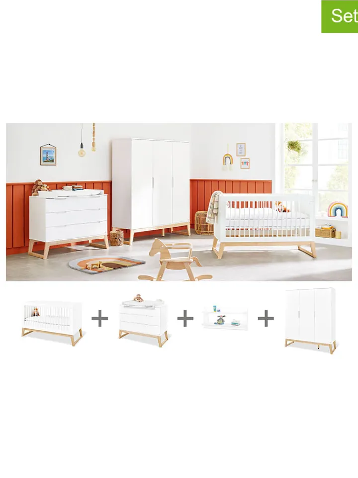 Pinolino Babymöbel|Möbel-Sets<3tlg. Möbel-Set "Bridge" in Weiß