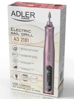 Adler Europe Technikzubehör<11tlg. Nagelpflege-Set "AD 2181" in Rosa