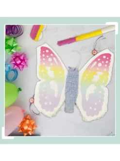 relaxdays Partyzubehör & -Dekoration<3-tlg. Pinata Set "Schmetterling" in Bunt