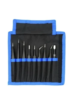 COFI 1453 Weitere Haushaltshelfer<9-tlg. Pinzetten-Set aus hochwertigem Edelstahl ideal geeignet in Schwarz