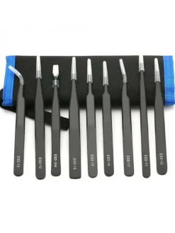 COFI 1453 Weitere Haushaltshelfer<9-tlg. Pinzetten-Set aus hochwertigem Edelstahl ideal geeignet in Schwarz