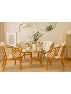 möbel-direkt Möbel-Sets<9tlg. Rattansitzgruppe Regina in honigfarben