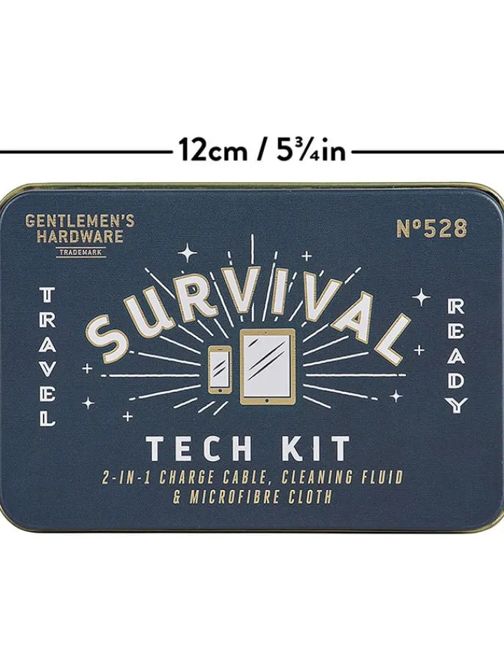 Gentlemen's Hardware Technikzubehör<4tlg. Reiseset "Survival Tech Kit" in Blau/ Weiß