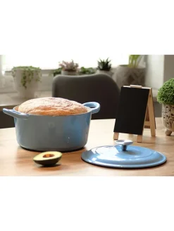 Echtwerk Kochgeschirr<2tlg. Schmortopf-Set in Hellblau - Ø 23,2 cm