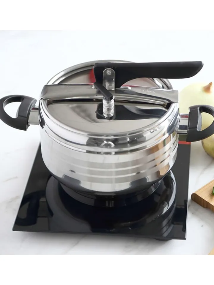 Bergner Kochgeschirr<2tlg. Schnellkochtopf-Set "San Ignacio" in Silber/ Schwarz - Ø 22 cm