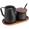 APS Aufbewahren & Servieren<4tlg. Servierset in Schwarz/ Braun - (B)19 x (H)10 x (T)10,5 cm