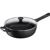 Tefal Kochgeschirr<2tlg. Set: Aluguss-Schmorpfanne "Trattoria Pro" in Schwarz - Ø 28 cm