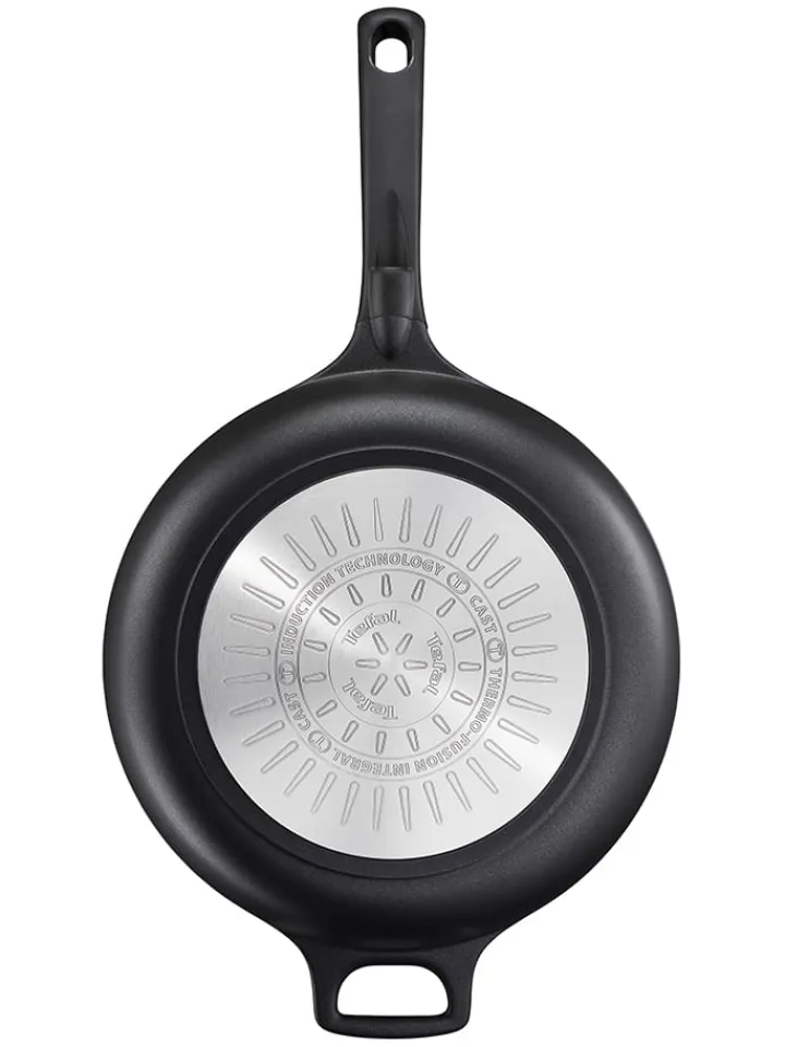 Tefal Kochgeschirr<2tlg. Set: Aluguss-Schmorpfanne "Trattoria Pro" in Schwarz - Ø 28 cm