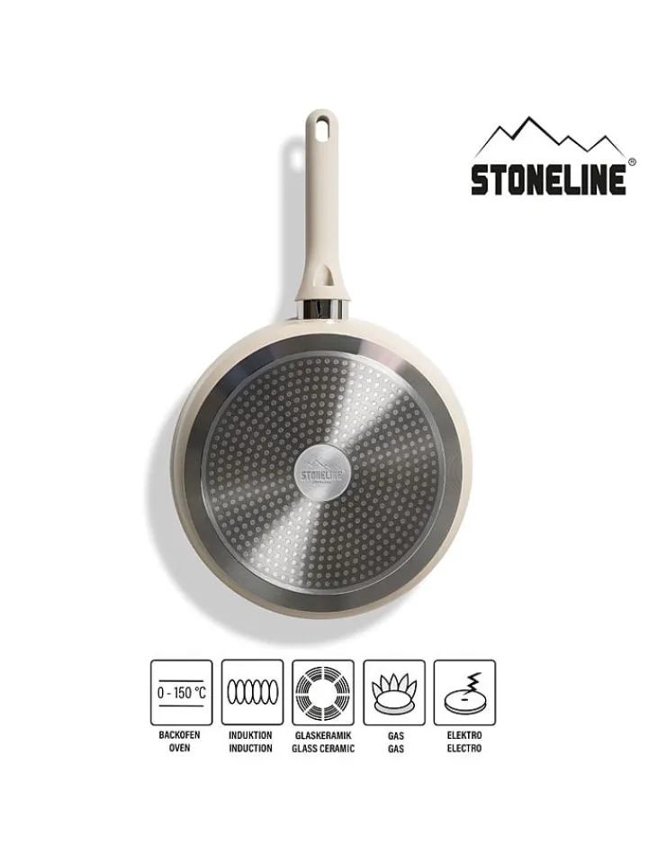 Stoneline Kochgeschirr<2tlg. Set: Bratpfanne in Beige - Ø 28 cm