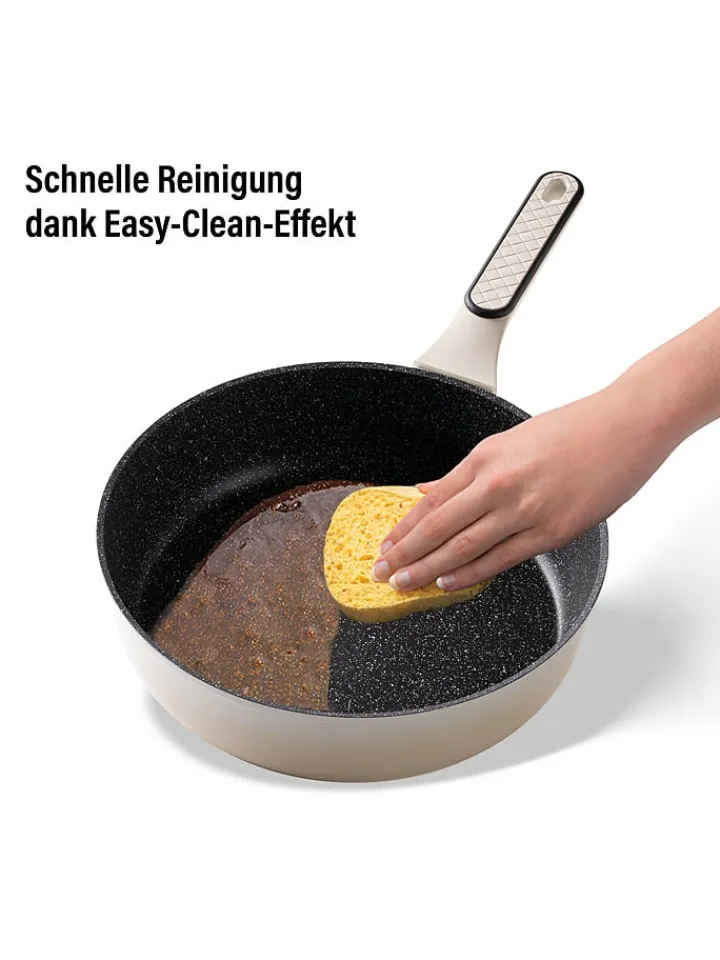 Stoneline Kochgeschirr<2tlg. Set: Bratpfanne in Beige - Ø 28 cm