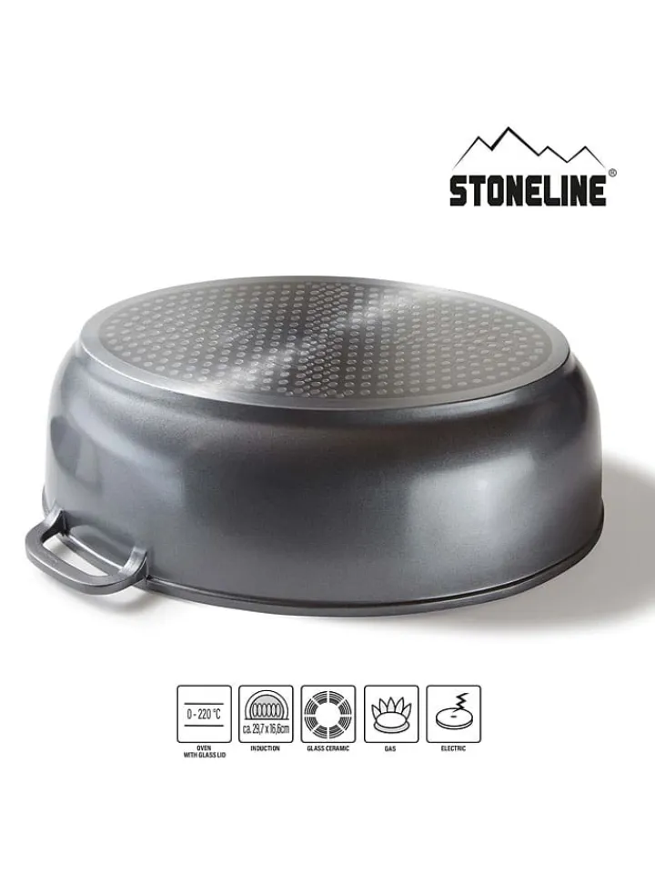 Stoneline Kochgeschirr<2tlg. Set: Bräter in Grau - 8 l