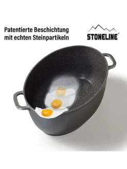 Stoneline Kochgeschirr<2tlg. Set: Bräter in Grau - 8 l