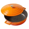 Stoneline Kochgeschirr<2tlg. Set: Bräter in Orange - 4,2 l