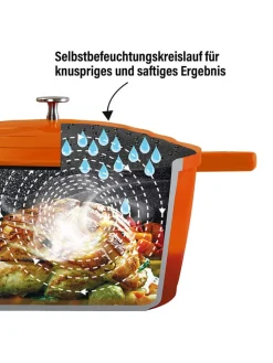 Stoneline Kochgeschirr<2tlg. Set: Bräter in Orange - 4,2 l