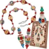 Krebs Glas Lauscha Weihnachtsschmuck<4tlg. Set: Christbaumschmuck in Bunt