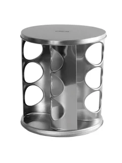 Stoneline Koch- & Backutensilien<13tlg. Set: Edelstahl-Gewürzregal - (H)22,5 x Ø 19 cm