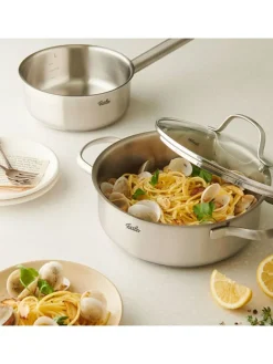 Fissler Kochgeschirr<2tlg. Set: Edelstahl-Kochtopf "Copenhagen" - Ø 24 cm