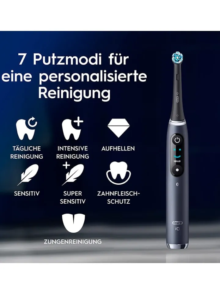 Oral-B Technik|Zahn & Mundpflege<2tlg. Set: Elektr. Zahnbürsten "iO Series 9" in Rosa/ Schwarz