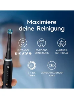 Oral-B Technik|Zahn & Mundpflege<2tlg. Set: Elektr. Zahnbürsten "iO Series 5" in Weiß/ Schwarz