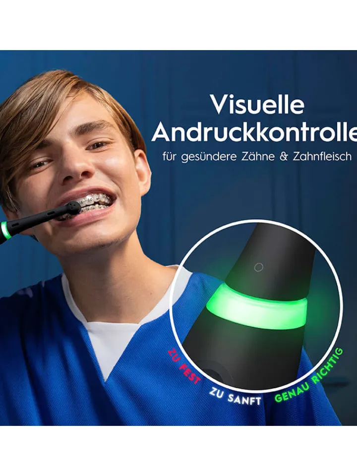 Oral-B Technik|Zahn & Mundpflege<2tlg. Set: Elektr. Zahnbürsten "iO Series 5" in Weiß/ Schwarz