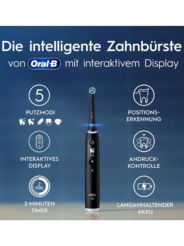 Oral-B Technik|Zahn & Mundpflege<2tlg. Set: Elektr. Zahnbürsten " iO Series 6" in Rosa/ Schwarz