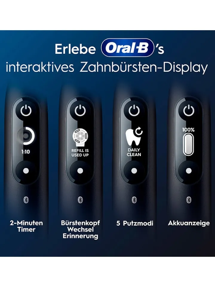 Oral-B Technik|Zahn & Mundpflege<2tlg. Set: Elektr. Zahnbürsten " iO Series 6" in Rosa/ Schwarz