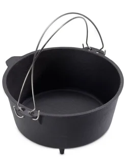 Echtwerk Grillen|Küchenelektronik<2tlg. Set: Feuertopf in Schwarz - 7,6 l