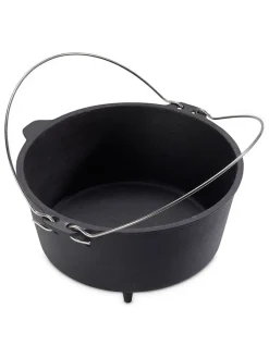 Echtwerk Grillen|Küchenelektronik<2tlg. Set: Feuertopf in Schwarz - 7,6 l