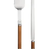 Fiskars Grillen<2tlg. Set: Grillzubehör ''Norden'' in Silber/ Braun - (L)44,1 cm