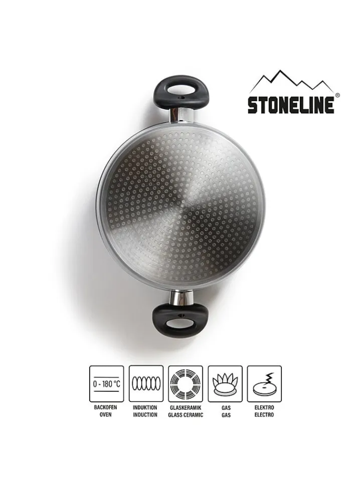 Stoneline Kochgeschirr<2tlg. Set: Kochtopf in Grau - 1,5 l