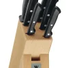 WMF Koch- & Backutensilien<7tlg. Set: Messerblock "Classic Line" in Braun/ Schwarz