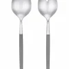 Blomus Aufbewahren & Servieren<2tlg. Set: Salatbesteck "Maxime" in Grau/ Silber - (H)28 cm