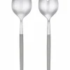 Blomus Aufbewahren & Servieren<2tlg. Set: Salatbesteck "Maxime" in Hellgrau/ Silber - (H)28 cm