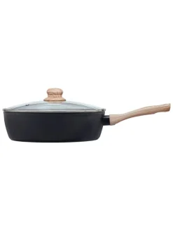 Pyrex Kochgeschirr<2tlg. Set: Schmorpfanne "Cook & Care" in Schwarz - Ø 28 cm